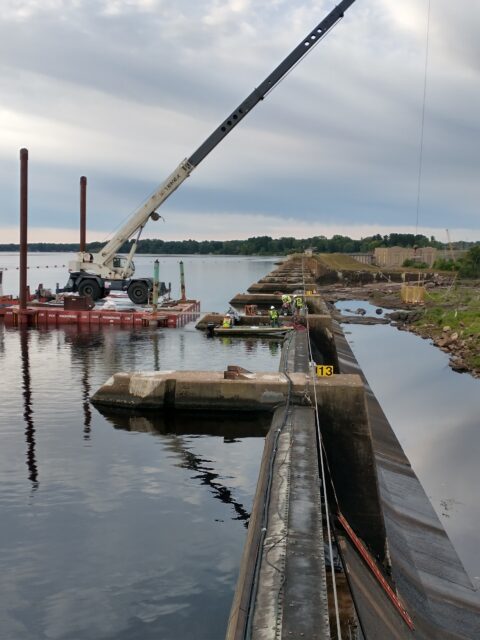 Spillway shown in Premier Gunite’s commercial project gallery