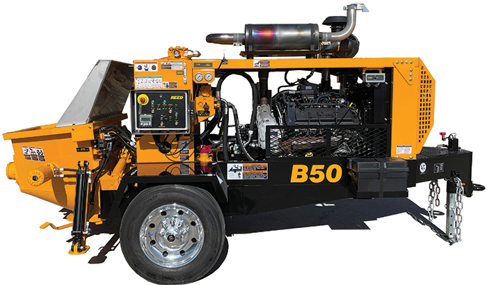 REED B50G gasoline-powered concrete pump